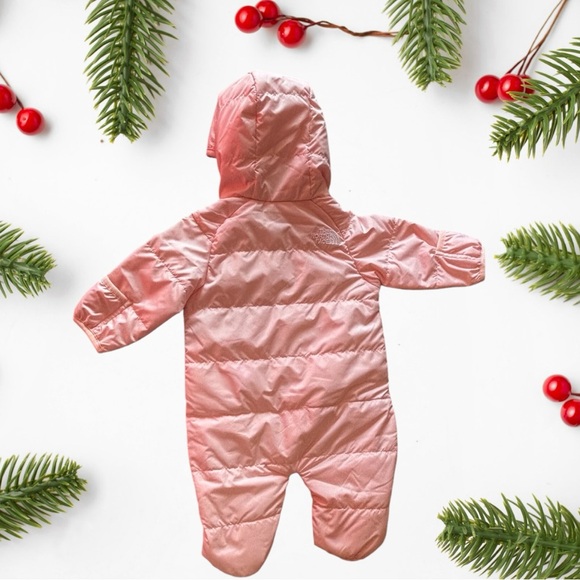 The North Face Infant Kid's Cozy Bunting-RTO One Piece Pink Salt NWOT  0-3 month - Picture 2 of 10